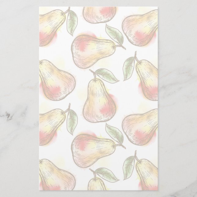 Pattern with pear stationery (Front)