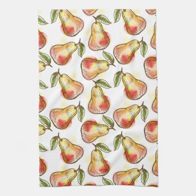 Pattern with pear towel (Vertical)