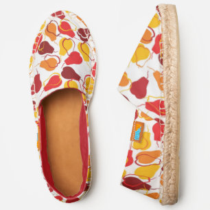 Pattern with pears espadrilles