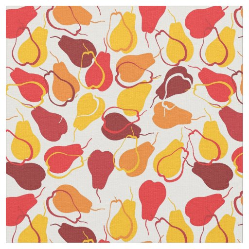 Pattern with pears fabric