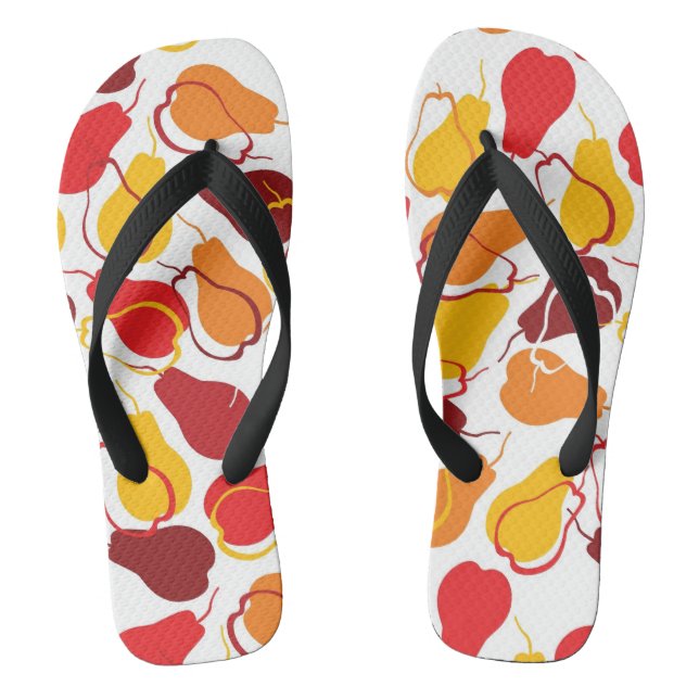 Pattern with pears flip flops (Footbed)