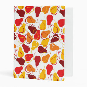 Pattern with pears mini binder
