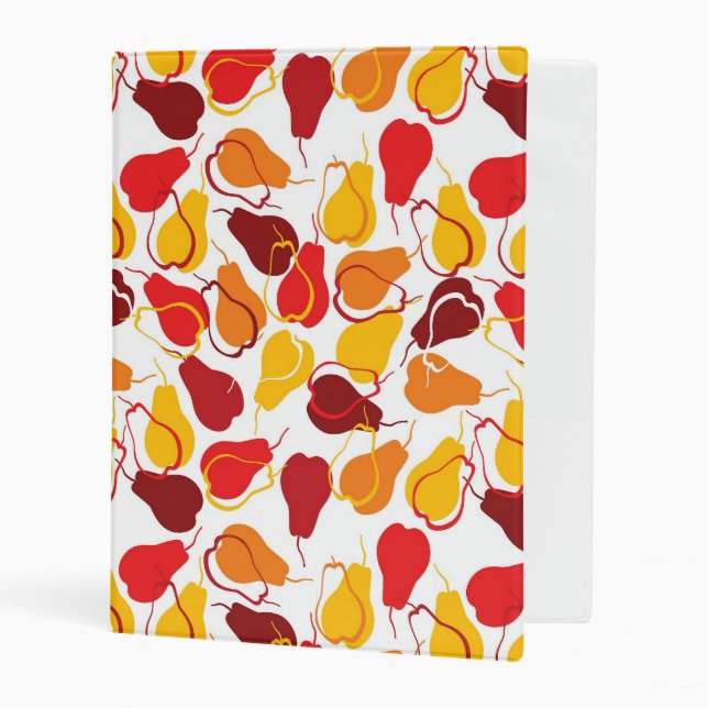 Pattern with pears mini binder (Front/Inside)