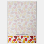 Pattern with pears post-it notes