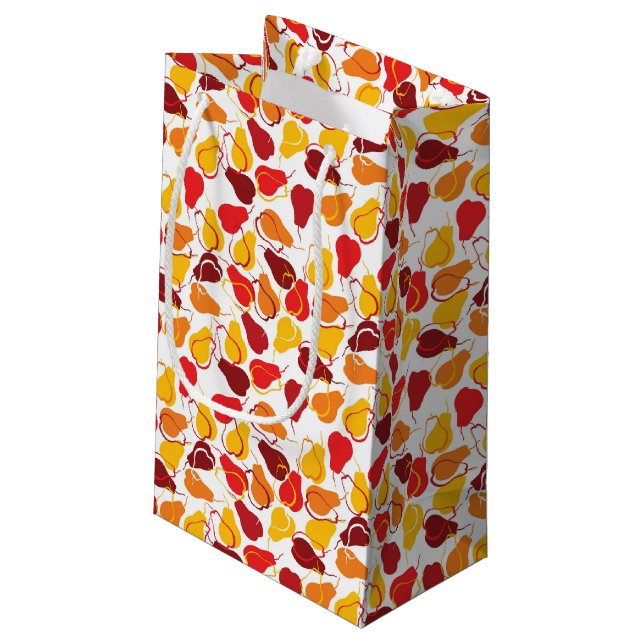 Pattern with pears small gift bag (Back Angled)