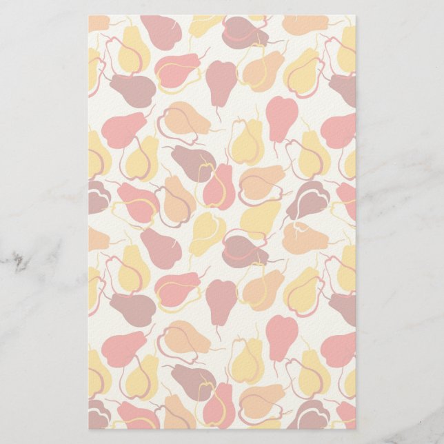 Pattern with pears stationery (Front)