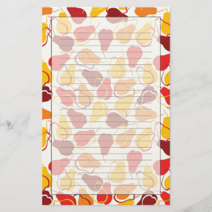 Pattern with pears stationery