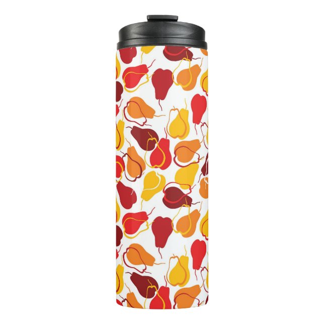 Pattern with pears thermal tumbler (Front)