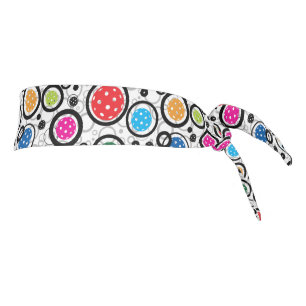 Pattern with Pickleballs Tie Headband