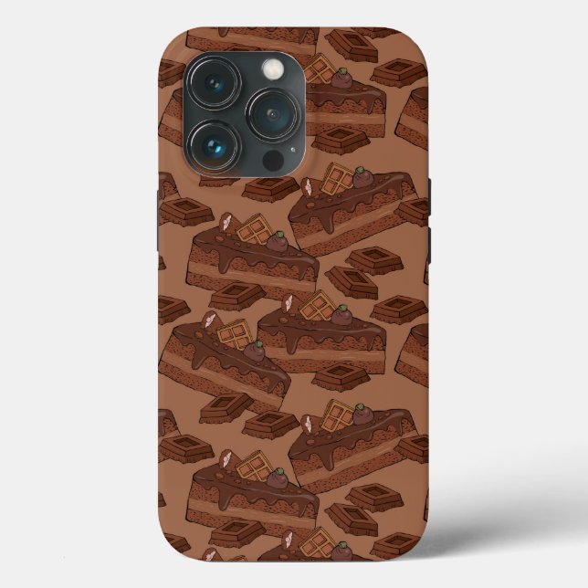  Pattern with pieces of chocolate cake Case-Mate iPhone Case (Back)