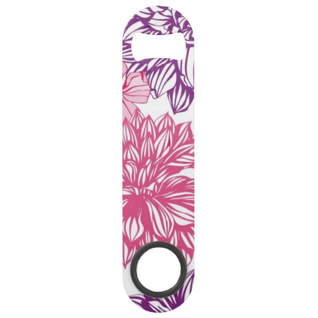 Pattern with pink asters and dahlia bar key (Front)