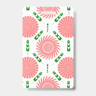 pattern with pink flowers   badge
