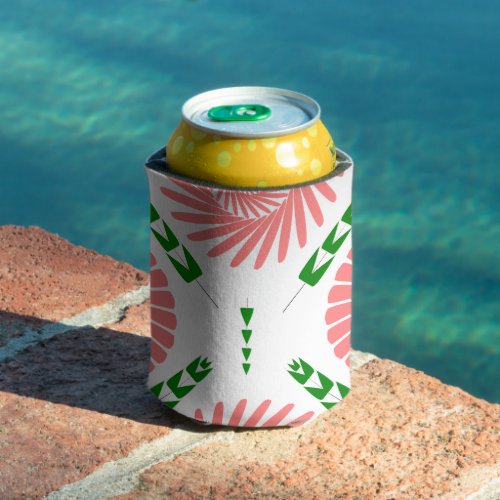  pattern with pink flowers  can cooler