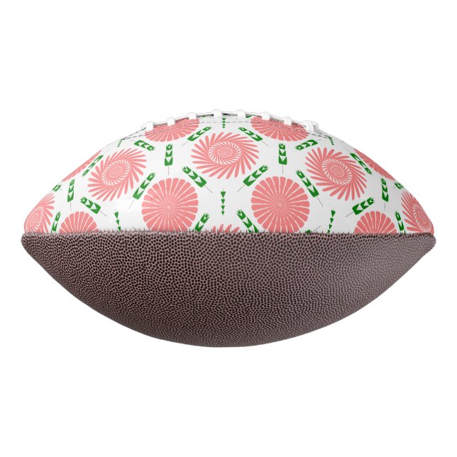  pattern with pink flowers  football (Rotated 90)