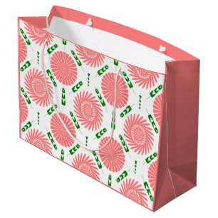  pattern with pink flowers   large gift bag