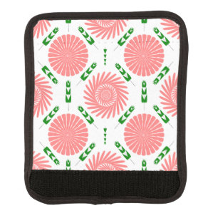 pattern with pink flowers luggage handle wrap
