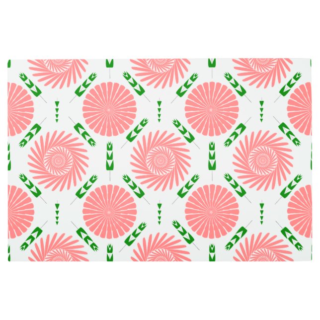  pattern with pink flowers   metal print (Front)