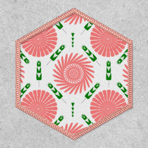  pattern with pink flowers   patch