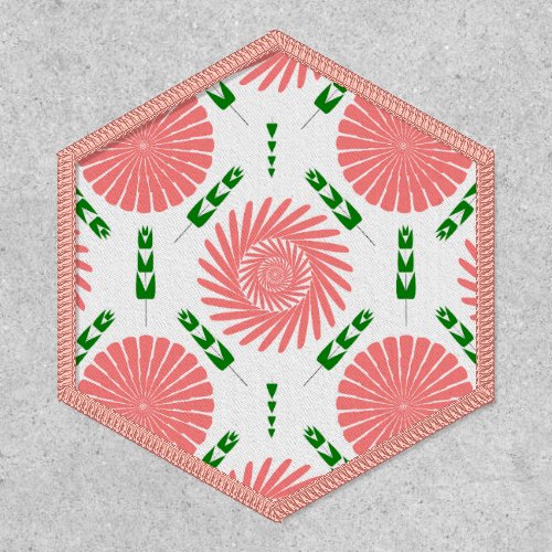  pattern with pink flowers   patch