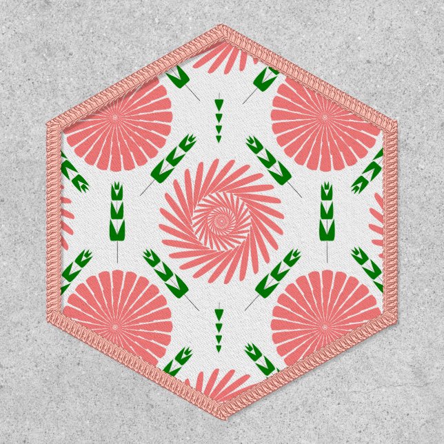  pattern with pink flowers   patch (Front)