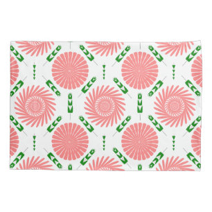 pattern with pink flowers pillow case
