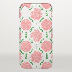 pattern with pink flowers iPhone x case