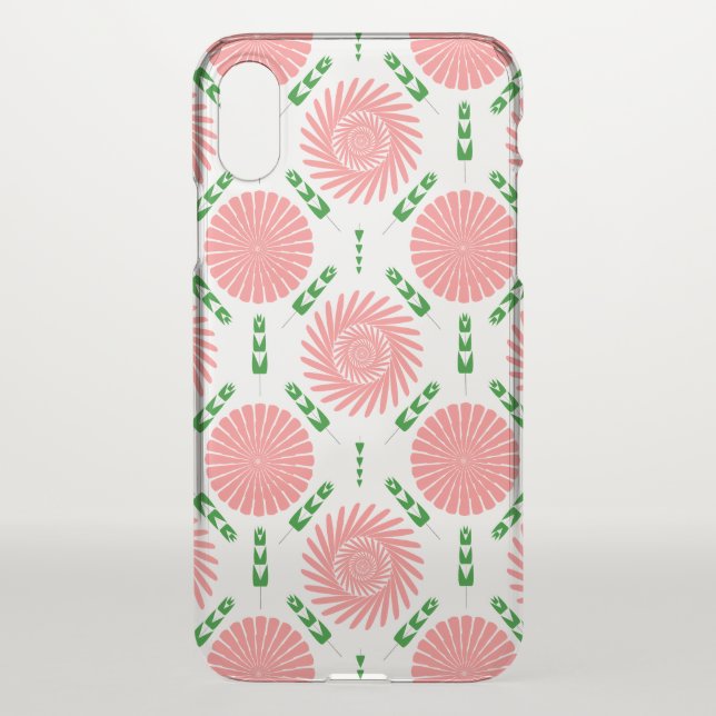  pattern with pink flowers   uncommon iPhone case (Back)