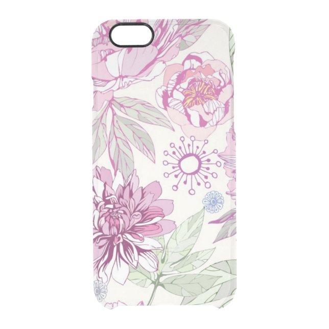 Pattern with pink flowers uncommon iPhone case (Back)