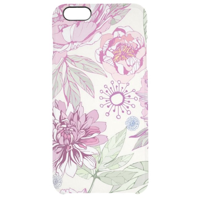 Pattern with pink flowers uncommon iPhone case (Back)