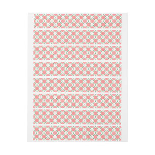  pattern with pink flowers   wrap around address label