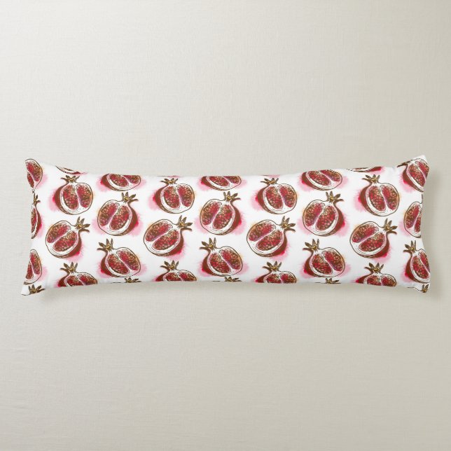 Pattern with pomegranate body pillow (Front)