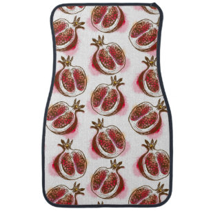 Pattern with pomegranate car floor mat