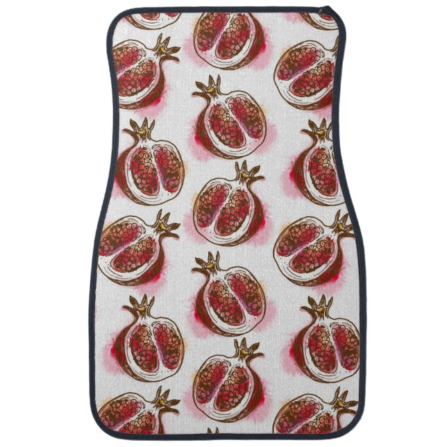 Pattern with pomegranate car floor mat (Front)