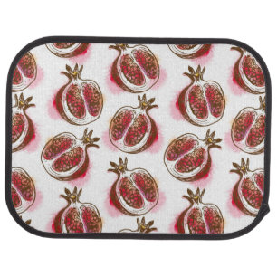 Pattern with pomegranate car mat