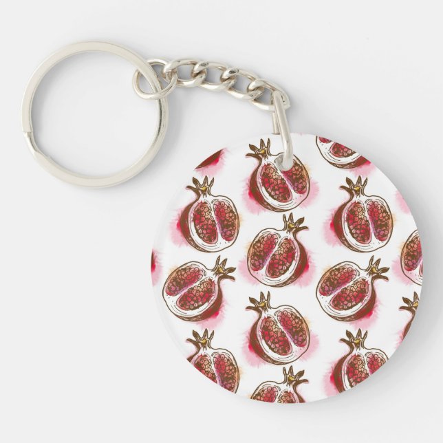 Pattern with pomegranate keychain (Front)