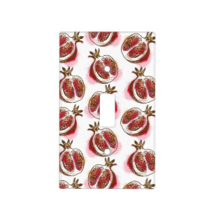 Pattern with pomegranate light switch cover