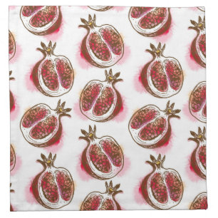 Pattern with pomegranate napkin