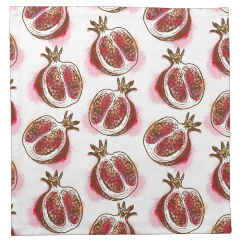 Pattern with pomegranate napkin