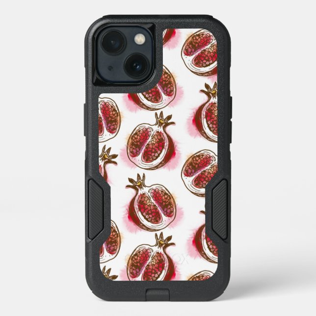 Pattern with pomegranate otterbox iPhone case (Back)