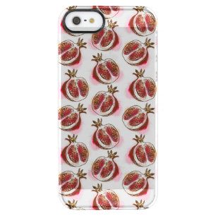 Pattern with pomegranate clear iPhone SE/5/5s case