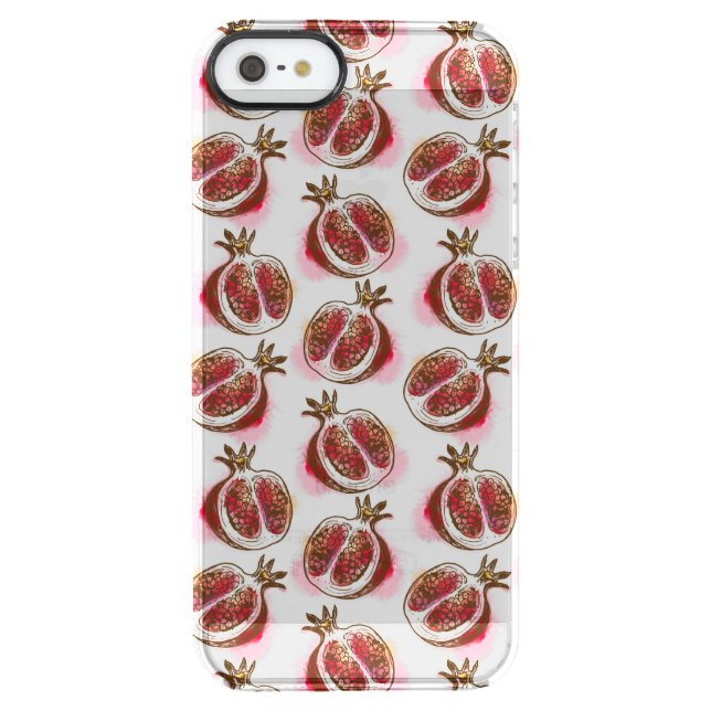 Pattern with pomegranate uncommon iPhone case (Back)