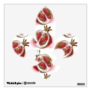 Pattern with pomegranate wall sticker