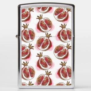 Pattern with pomegranate zippo lighter