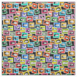 Pattern with portraits of the greatest composers fabric
