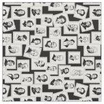 Pattern with portraits of the greatest composers fabric