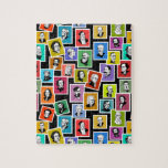 Pattern With Portraits Of The Greatest Composers Jigsaw Puzzle at Zazzle