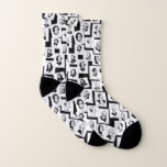 Pattern With Portraits Of The Greatest Composers Socks at Zazzle