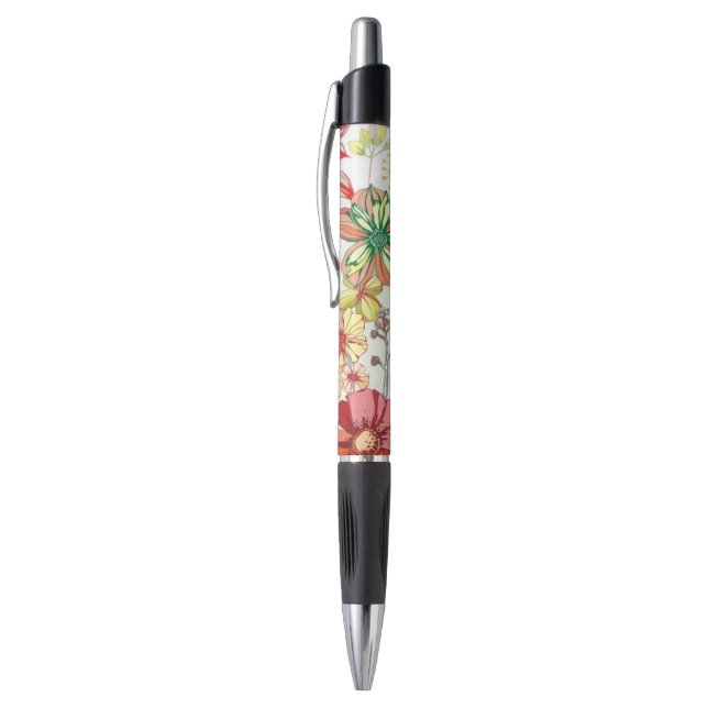 Pattern with red flowers pen (Top (Vertical))