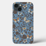 pattern with roses and butterfly iPhone 13 case
