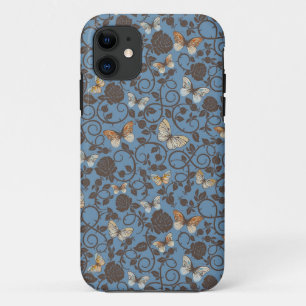 pattern with roses and butterfly iPhone 11 case